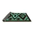 thumbnail image 2 of Ahgly Company Indoor Square Abstract Turquoise Blue Modern Area Rugs, 6' Square, 2 of 4