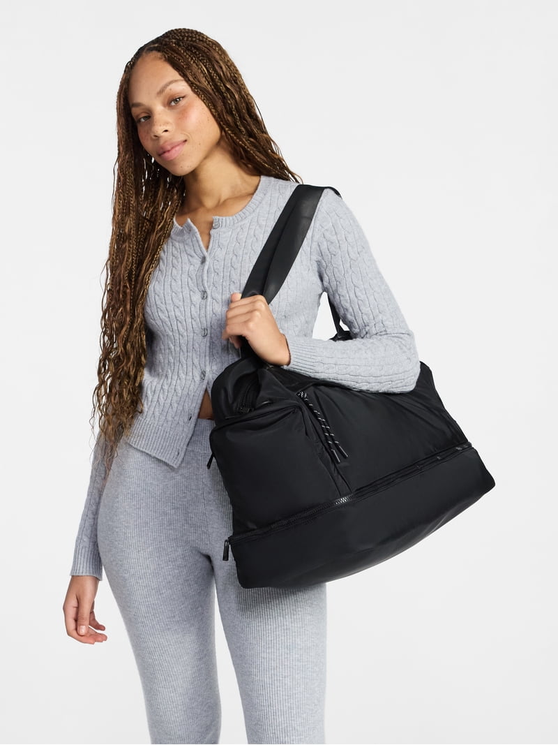 No Boundaries Women's Hands Free Weekender Bag, Black - Walmart.com
