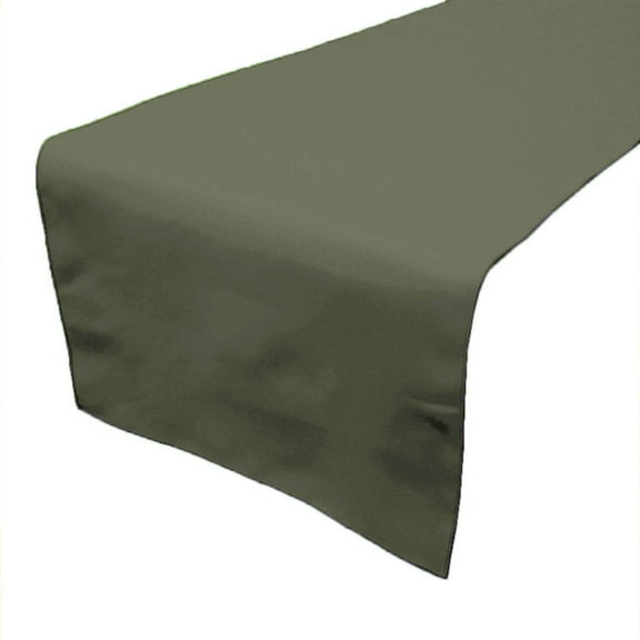 Poplin Table Runner Solid Dark Sage