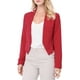 thumbnail image 5 of Blazer de oficina para mujer sin cuello, traje casual de negocios, blazer corto XS rojo, 5 of 8