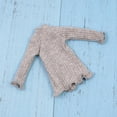 thumbnail image 1 of Dolls Top de con Cuello Jersey para de 1/6, Gris, Se Describe CUTICAT  Muñecas de manga larga Tshirt, 1 of 8