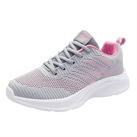 TOWED22 Walking Running Shoes Womens Arch Support Comfort Lightweight Mesh Non Slip Work Shoes Sneakers for Women(Grey,8)
