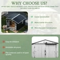 thumbnail image 4 of Villeston 8x10 Outdoor Storage Shed with four daylight Windows Lockable Doors,Dark Gray, 4 of 4
