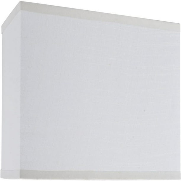 Aspen Creative 32035 Transitional, Rectangle Lamp Shade Off White
