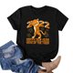 thumbnail image 5 of Blusa informal de manga corta con estampado de año nuevo y cuello redondo para mujer Fridja gope3117, 5 of 6