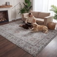 thumbnail image 5 of 8x10 Neutral Floral Rugs, Vintage Style Washable Area Rug, Non Slip Soft Low Pile Rug for Living Room Farmhouse Nursery, 5 of 8