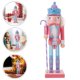 thumbnail image 4 of Figura tradicional navideña de cascanueces, soldado de cascanueces de madera para vacaciones festivas, 4 of 7