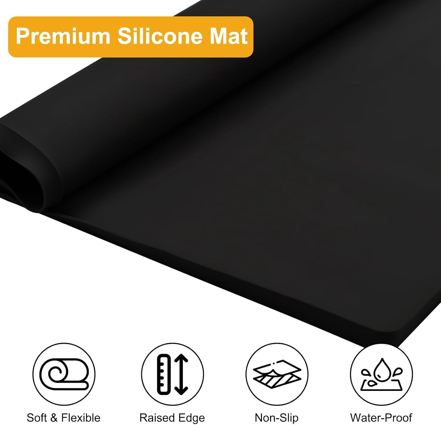 2 Pack Washer and Dryer Covers for the Top 25.6x23.6''Washer Dryer Countertop Silicone Mat with Raised Edge Protector Mat for Top of Dryer and Washing Machine Topper Non-Slip Rubber Mat (Grey)