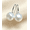 silver/white, variant on Natural Freshwater Pearl Clip-On Earrings, 14K Gold Plated, 9.5-10mm Non-Pierced Stud for Women