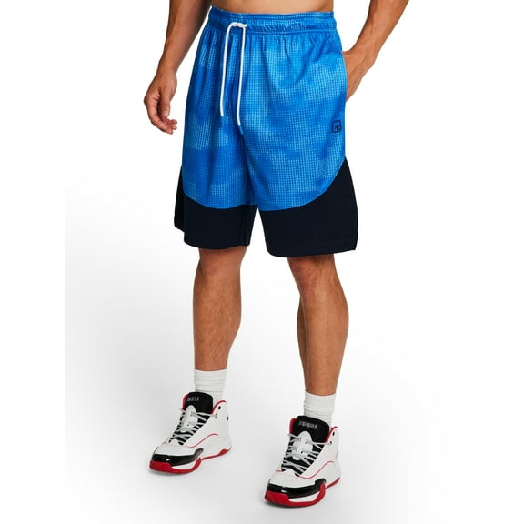 AND1 Men's and Big Men's Active Dribbling Short, 10" Inseam, up to Size 5XL
