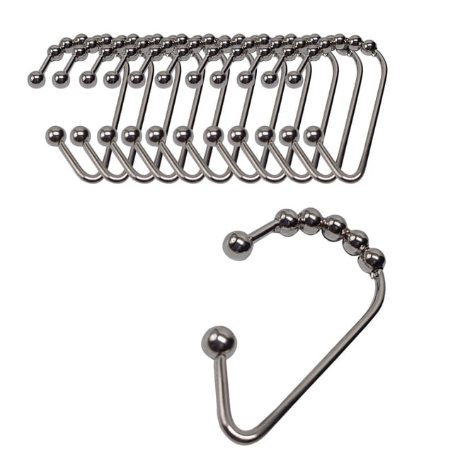Gancho De Cortina De Ducha De Acero Inoxidable Gancho De Ducha De Metal Gancho De Baño Gancho De Baño Anillo De Cortina De Ducha De Cinco Cuentas Eigraketly HA021808-00