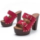 thumbnail image 1 of Nuevas sandalias de mujer cómodas de tacón grueso con hebilla de boca de pez Wmkox8yii hfjk3614, 1 of 6