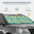 thumbnail image 3 of Goofa Happy Summer Pattern 2 Piece Car Windshield Sun Shade Foldable | Front Windshield Shade for Sun, Heat and UV Rays | Sunshade for Car Front Window-Large, 3 of 7