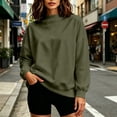 thumbnail image 6 of Warop Womens Mock Neck Sweatshirts Oversized Long Sleeved Pullover Tops Casual Loose Fall Fashion Outfits, 6 of 9
