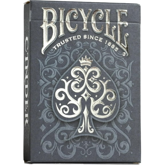 Bicycle Cinder Premium Playing Cards, 1 Deck, Silver Smoke Foil