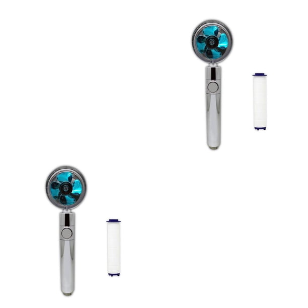 Toystoory Cabezal de ducha, boquilla de pulverización de alta presión, cabezal de ducha para baño, rociador de agua Algodón PP Azul 2Conjunto