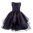 thumbnail image 2 of Ekidsbridal Asymmetric Ruffled Organza Sequin Flower Girl Dress Birthday Evening Formal Gown 012S 10, 2 of 3