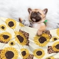thumbnail image 3 of XMXY Dog Throw Blankets, Soft Cozy Sunflower Leopard Flower Pet Blankets for Couches Machine Washable for Indoor Cats Dogs, Large Size, 3 of 8