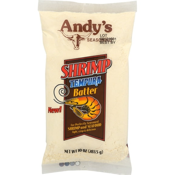 (Pack of 12), Andy’s Seasoning Shrimp Tempura Batter, 10 oz