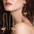 thumbnail image 4 of Pendientes de Moda Hugo Cristal Rojo, 4 of 8