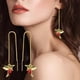 thumbnail image 4 of Pendientes Colgantes con Cristal Yinane Elegante línea de oreja rojo, 4 of 8