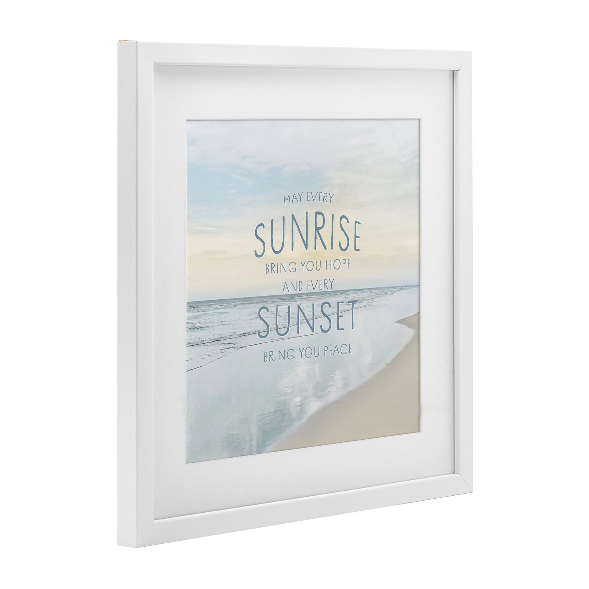 Stupell Industries Sunrise & Sunset Statement White Framed Print Under Glass, design by Natalie Carpentieri