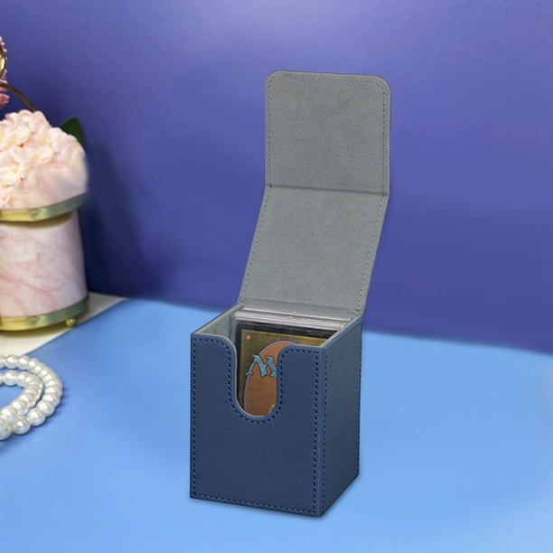 Estuche de baraja de cartas coleccionables CUTICAT Almacenamiento 80 tarjetas 80x70x103mm Azul