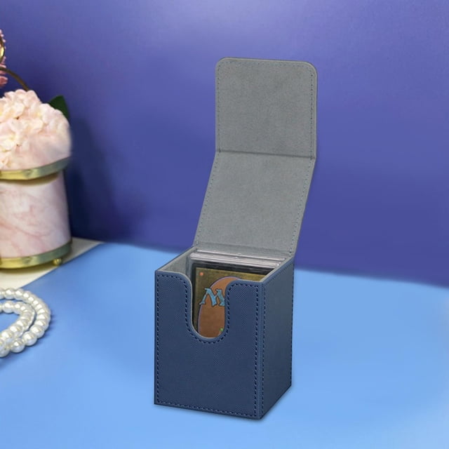 Caja para juegos de cartas perfecl PU 80 unidades 3 x 2,8 x 4 pulgadas Azul