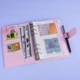 thumbnail image 3 of A6 PU Leather Notebook Binder Refillable 6 Ring Binder for A6 Filler Paper, Loose Leaf Personal Planner Binder Cover with Magnetic Buckle, Pink, 3 of 4
