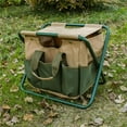 thumbnail image 3 of Generic Compact Foldable Camping Stool for Outdoor Activities - Lightweight, Portable, and Durable in Black & Gray, 3 of 6