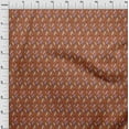 thumbnail image 3 of oneOone Cotton Cambric Rust Brown Fabric Feather Feather Diy Clothing Quilting Fabric Print Fabric By Yard 42 Inch Wide, 3 of 4