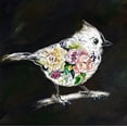 thumbnail image 2 of Pinto, Patricia 26x26 Gold Ornate Wood Framed with Double Matting Museum Art Print Titled - The Floral Bird II, 2 of 4