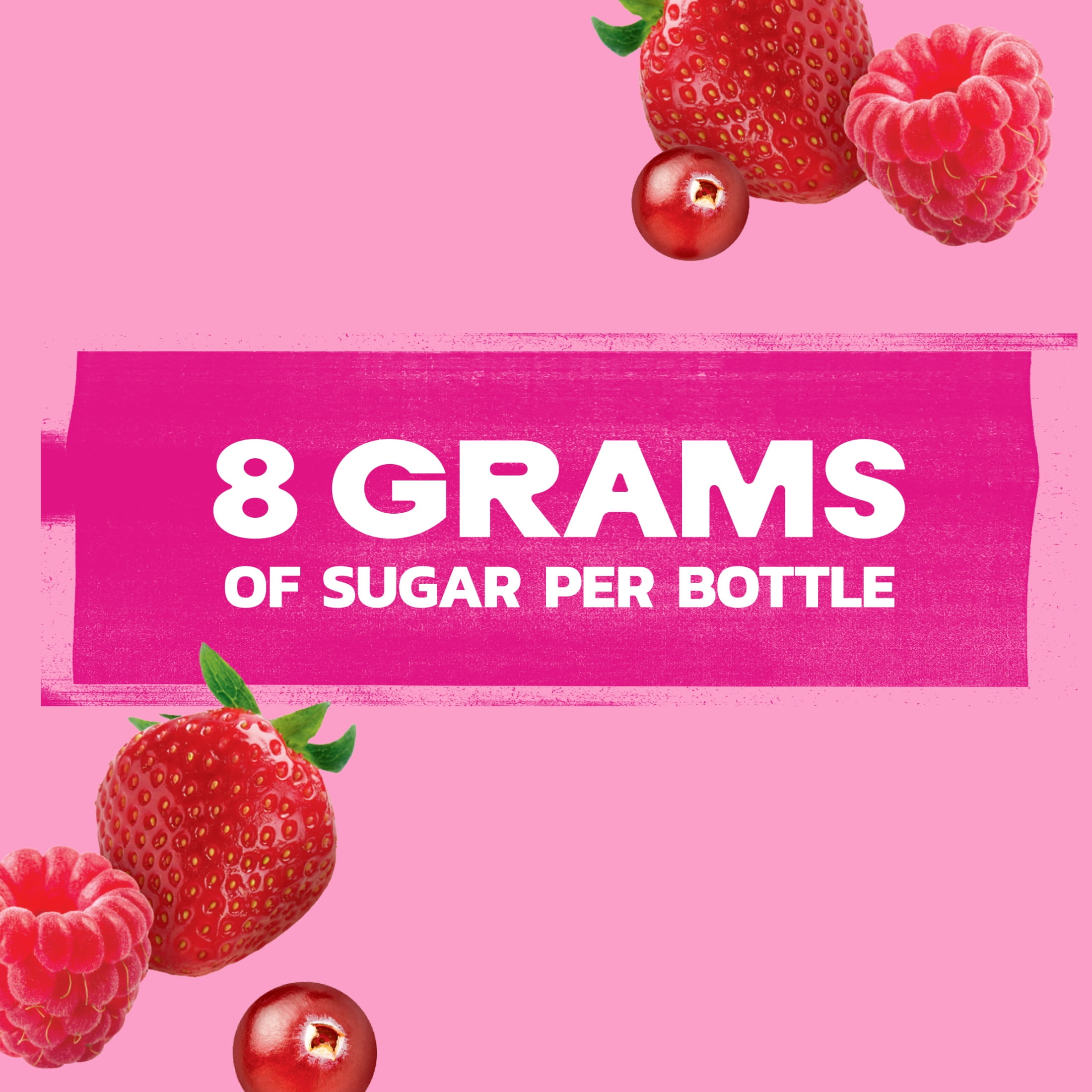 (4 pack) Ocean Spray® Berry Splash – Strawberry & Raspberry 10 fl oz Bottle, 6Pack