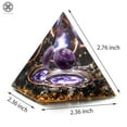 thumbnail image 2 of Luxtrada 7 Chakra Orgone Pyramid Natural Quartz Positive Energy Generator Orgonite Crystal, Reiki Healing, Meditation, Yoga, Spiritual Balance Crystals Stones, 2 of 6