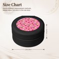 thumbnail image 2 of Fuzoiu Strawberry Cake Print Portable Jewelry Box,Round Mini Leather Travel Jewelry Case,Small Travel Jewelry Organizer,Jewelry Holder for Ring Necklace Earring for Women Girls-Black, 2 of 7