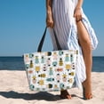 thumbnail image 4 of Yiaed Colorful Insects Print Large Capacity Beach Travel Bag - Waterproof Zipper Vacation Tote for Sandproof Storage, and Camping, 4 of 5