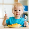 thumbnail image 3 of 6Pcs Toddler Utensils Kit Stainless Steel Baby Forks and Spoons Dinnerware Set with 3 Cute Forks 3 Children Spoons, 3 of 8