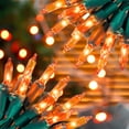 thumbnail image 1 of Cadena de luces Hopolon Orange para Halloween, 13 pies, 50 luces, paquete de 2, 1 of 6