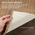 thumbnail image 5 of 2' x 4' Entryway Rug, Boho Small Area Rug, Machine Washable, Woven Rug, Non-Slip, Vintage Design, Pet Friendly, Soft Faux Fibre, for Indoor Entryways, Bedroom, Kitchens, Front Doors, Light Taupe, 5 of 8