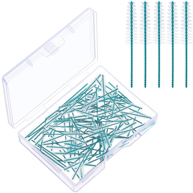 Cepillos interdentales Cowwell, 60 piezas, blancos, palillos dentales