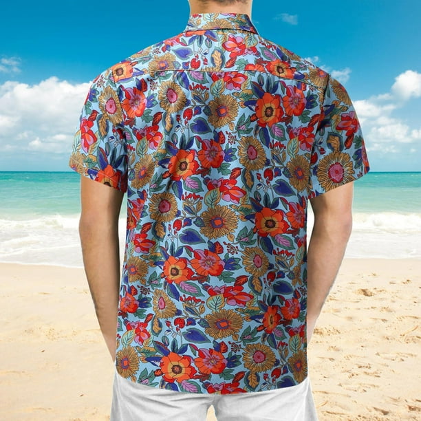 Playera hawaiana hombre new arrivals