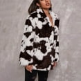 thumbnail image 4 of Lilgiuy Women's Autumn And Winter New Harajuku Style Cow Pattern Imitation Coat Women's Jacket Loose Coat for Women and Teen Girls, 4 of 5