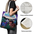 thumbnail image 3 of Super Monsters Bolso de tela con estampado de lienzo para mujer, bolsa de compras reutilizable y estética, con cremallera interior, regalo para mujer, 35 × 40 cm., 3 of 6