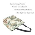 thumbnail image 3 of FORMRS Womens Canvas Tote Bag with Zipper Inner Pocket Shoulder Handbag, Green Mountain Pattern, 3 of 7