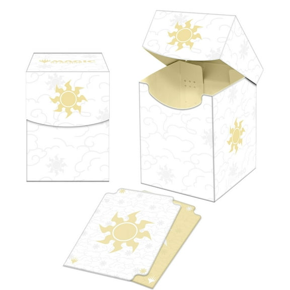 Mana 8 - 100  Deck Box - Plains for Magic: The Gathering