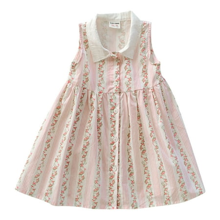 

Girls Bridesmaid Dresses Girls Vintage Dress Toddler Girls Sleeveless Sundress Floral Prints Princess Dress Dance Party Dresses Clothes