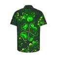 thumbnail image 5 of Chemise à Manches Courtes Imprimée pour la Saint-Patrick pour Hommes, Blouse Décontractée à Col Rabattu, T-Shirt Graphique de Fête pour Célébration Irlandaise, 5 of 5