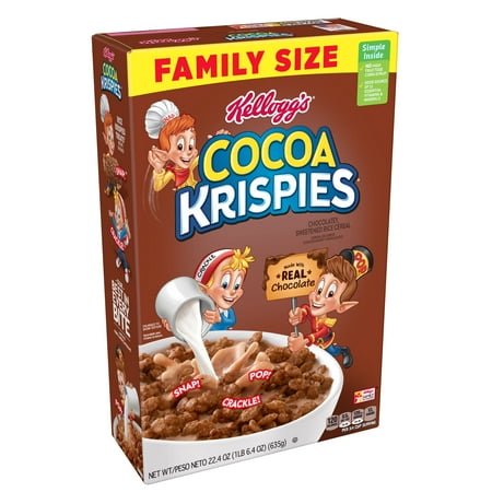 (2 pack) Kellogg's Cocoa Krispies Breakfast Cereal, Original, 22.4 (Best Selling Cereal Uk)