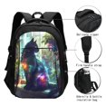 thumbnail image 3 of Disketp Cosmic Cat In Window Travel Laptop Backpack, Laptops Backpack with USB Charging Port, Water Resistant Computer Bag Gift for Men & Women, 3 of 7