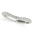 thumbnail image 1 of 14k White Gold Curvy Pave Set Diamond Wedding Band (1/5 cttw) Size 7.5, 1 of 2